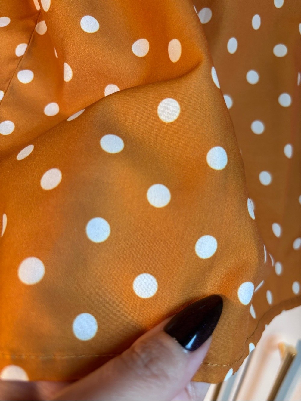 SHEIN Orange Polka Dot Satin Camisole - Picture 6 of 6